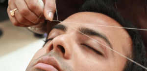Facial Hair Removal for men with threading